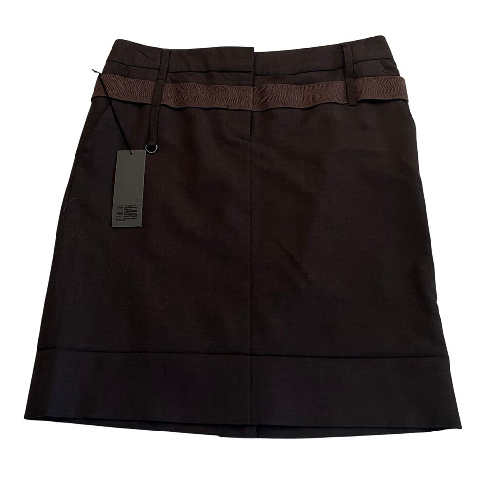 M3-39 KARL LAGERFELD women's NWT Pencil Skirt Wool Brown Size 8/42 US8/Medium